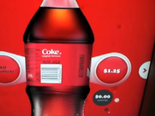 Dit is een interactieve manier van een flesje drinken kopen in een automaat